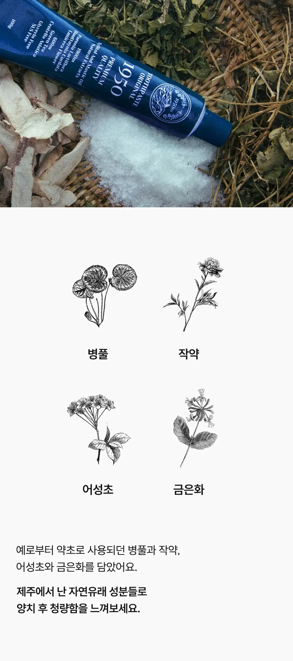 [무불소] 1950 제주 미네랄솔트 블루 치약 100g 상세페이지 12